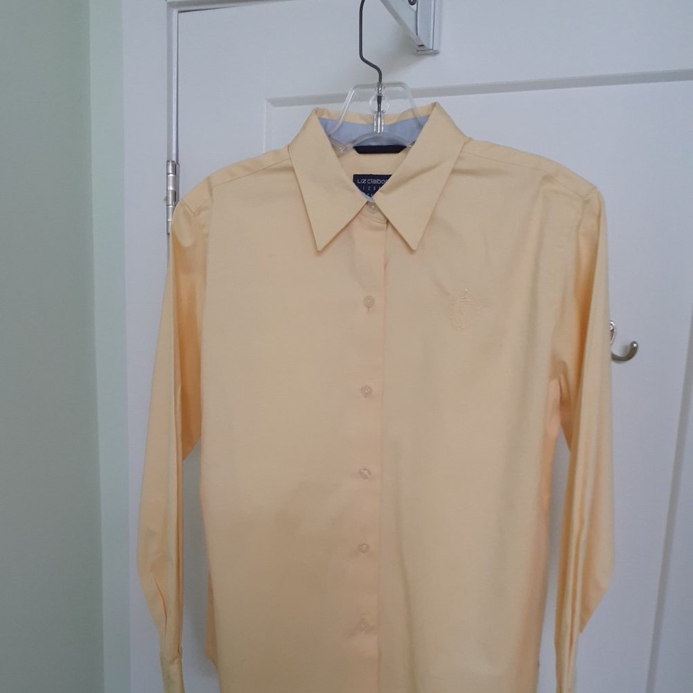 Liz Sport classic casual shirt Yellow 2 Petite button down